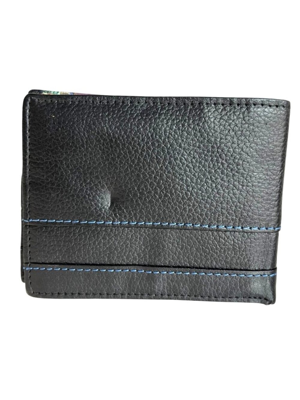 Robert Graham Black Leather Bifold Wallet With Multicolor Interior Design - Picture 5 of 8